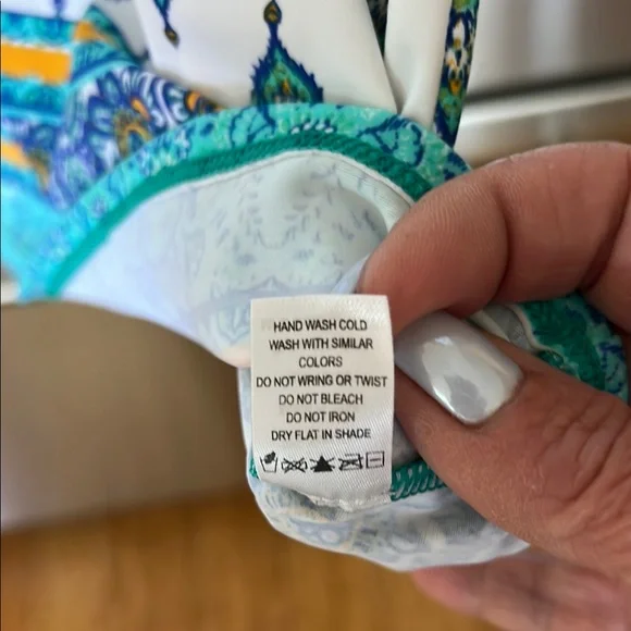 Cabana Life Turquoise and White Tunic Dress - Picture 5 of 5